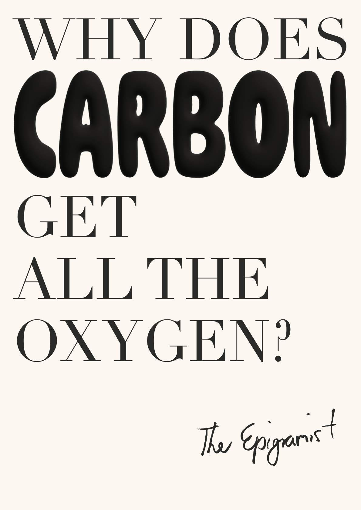 Why does carbon get all the oxygen?